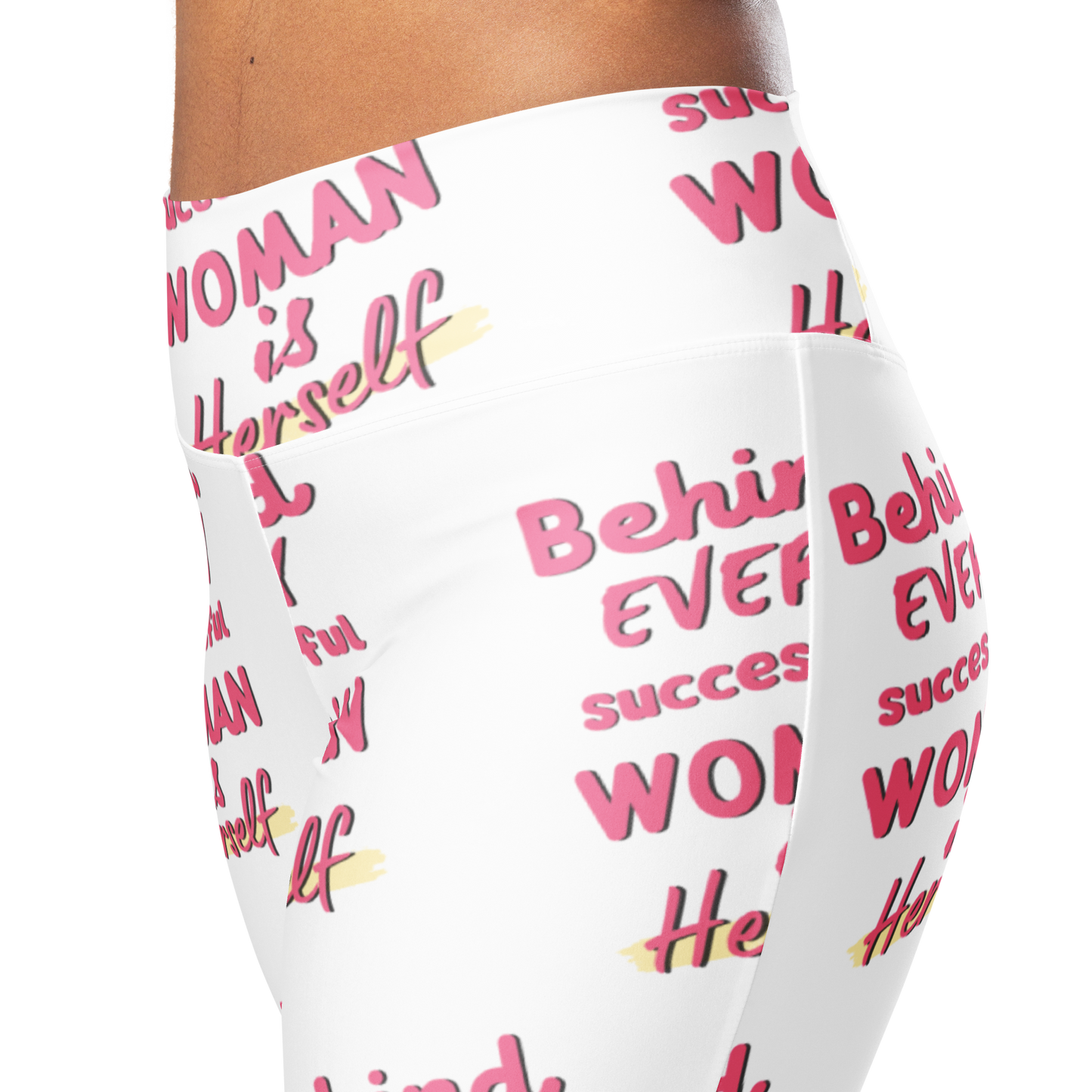 Behind a Successful Woman is Herself Flare leggings