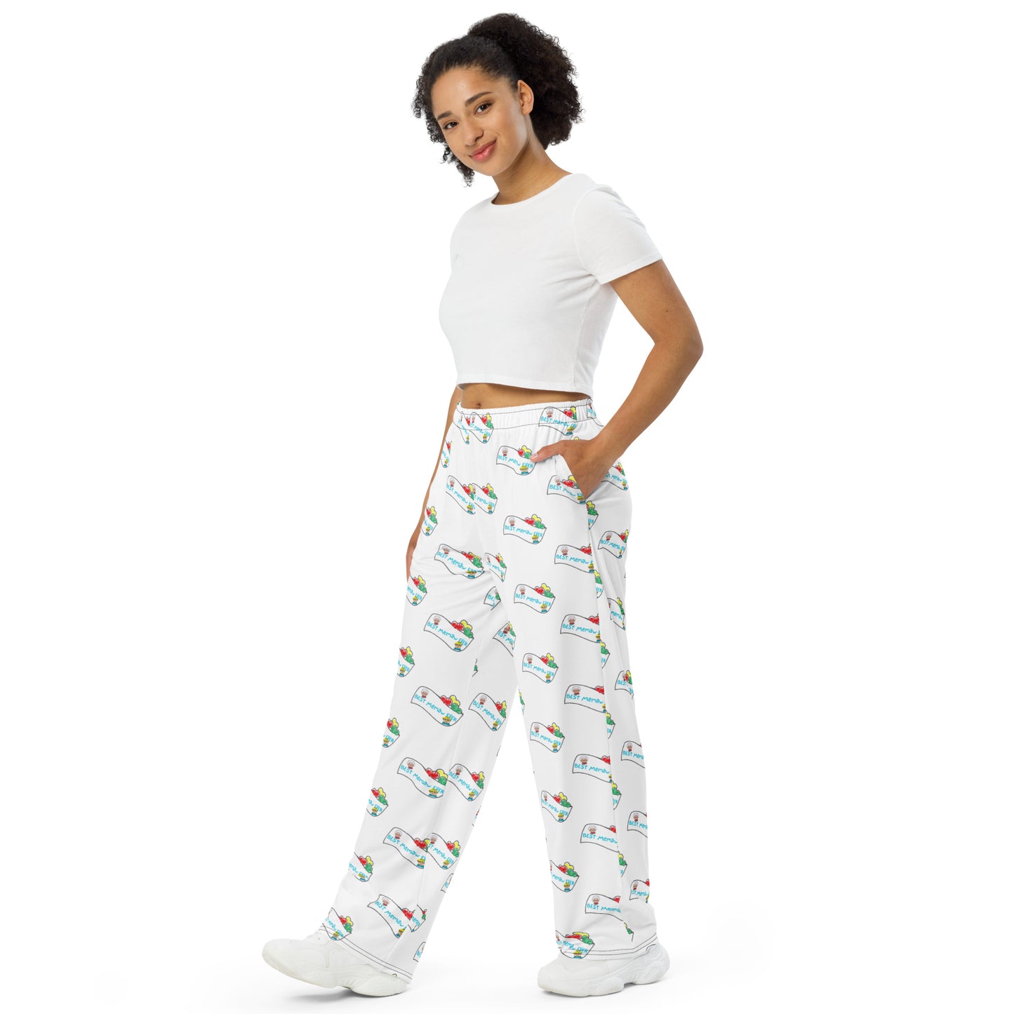 Get ready to lounge in style and flaunt your Memaw pride with our Best Memaw Ever Print Wide-Leg Pants! Crafted from premium knit jersey fabric, they're as soft as a cloud and stretchy enough for all-day comfort. With practical side pockets and an elastic waistband, they're perfect for relaxing or running errands. Embrace the cozy vibes and make a statement with these must-have pants!