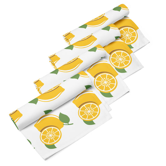 Citrus Lemon Bliss Cloth Summer Napkin Set