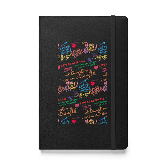 Repeat after me Hardcover bound notebook