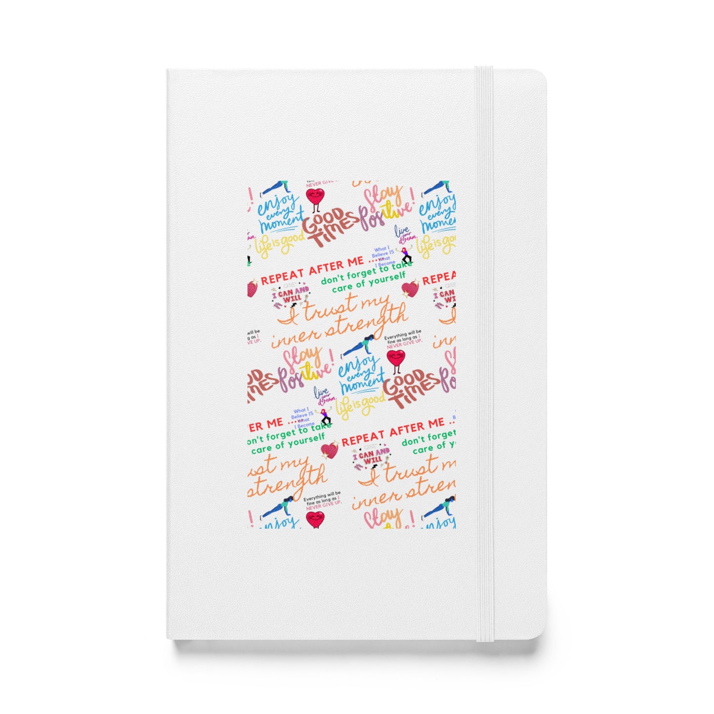 Repeat after me Hardcover bound notebook