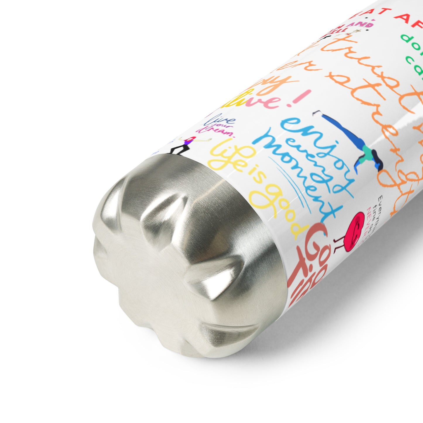 Repeat after me Stainless steel water bottle