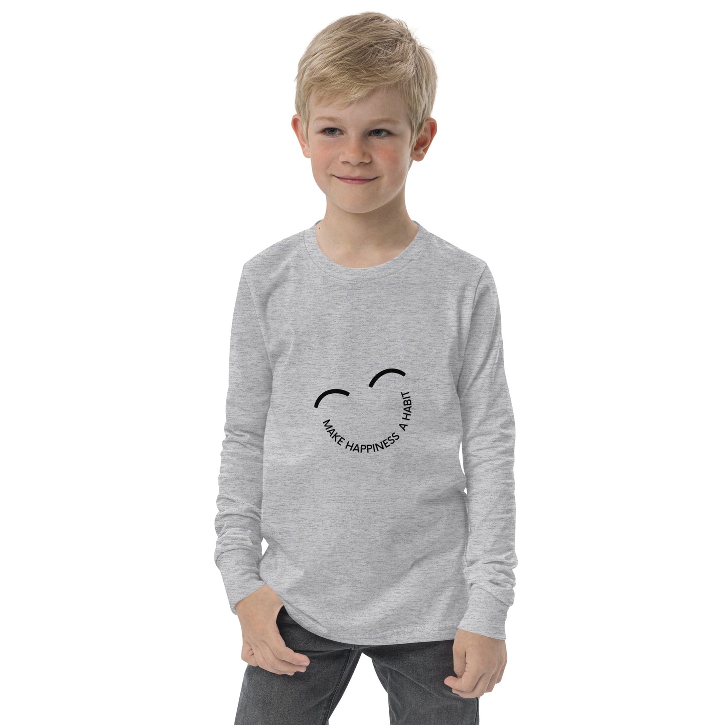 Make Happiness a Habit Youth Long Sleeve Shirt